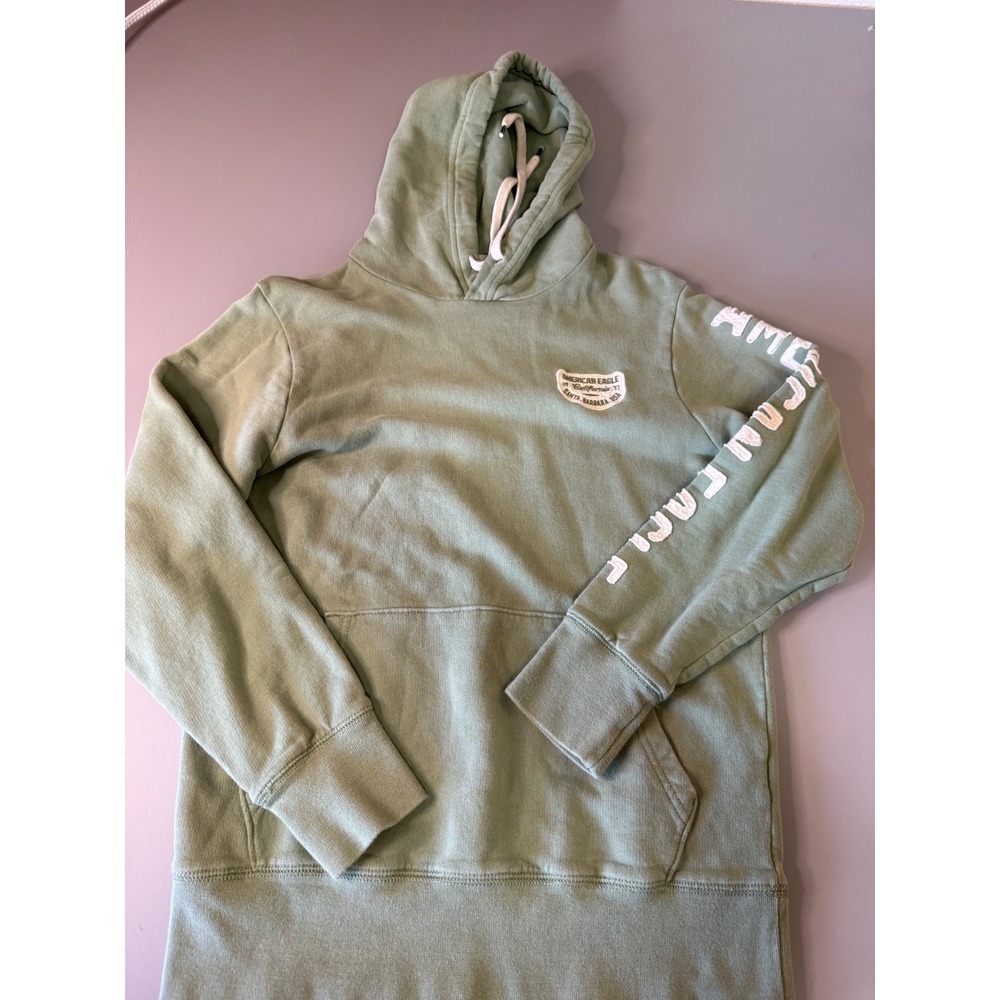 American Eagle Outfitters Sage Green California Graphic Hoodie XS Cotton